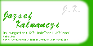jozsef kalmanczi business card